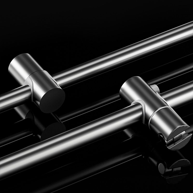 Contemporary Shower Set Slide Bar Dual Shower Head Thermostatic Wall Mounted Shower System