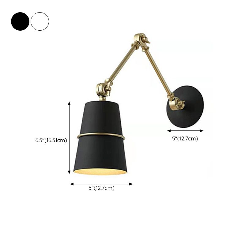 Armed Wall Lighting Modern Metal 1 Light Rustic Wall Sconces for Bedroom