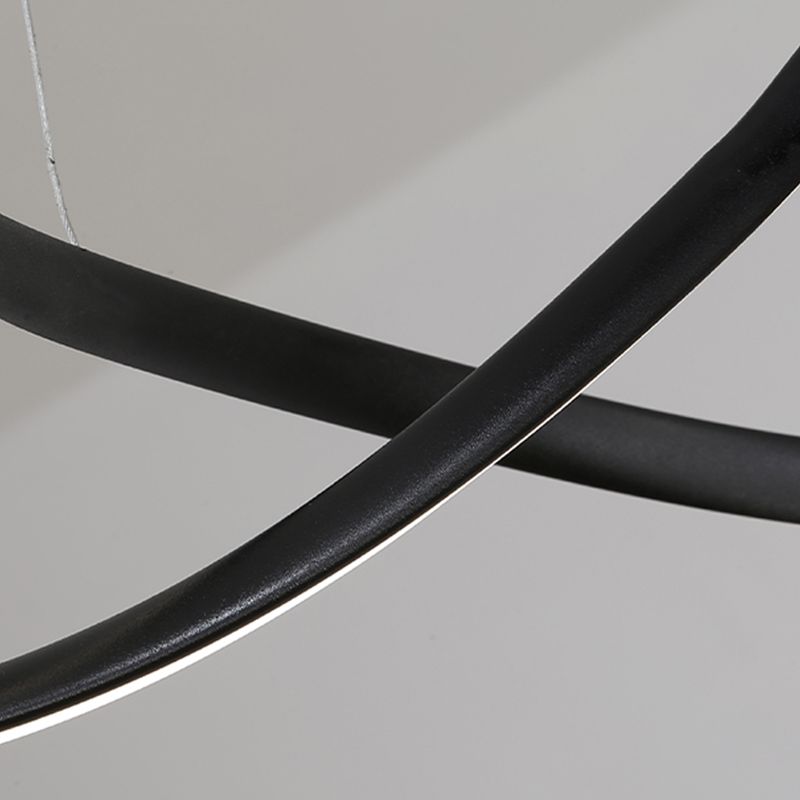 Estilo moderno forma espiral arenniier de metal 1 lámpara de lámpara de luz luz