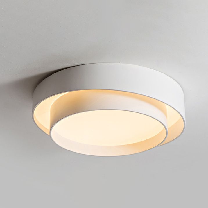 New Modern Circle LED Flush Mount 1-Light Iron Ceiling Mounted Light for Bedroom
