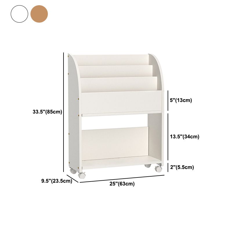 Contemporary Style Bookshelf Engineered Wood Bookcase for Home Study Room