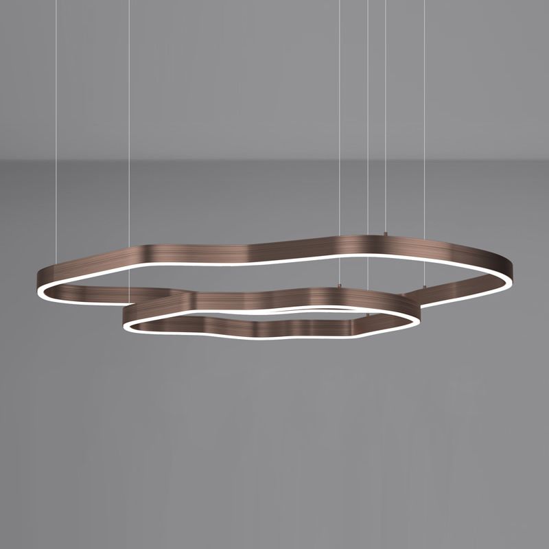 Moderne terrasvorm Kroonluchter Aluminium Multi-layer LED kroonluchter hanglampen voor woonkamer