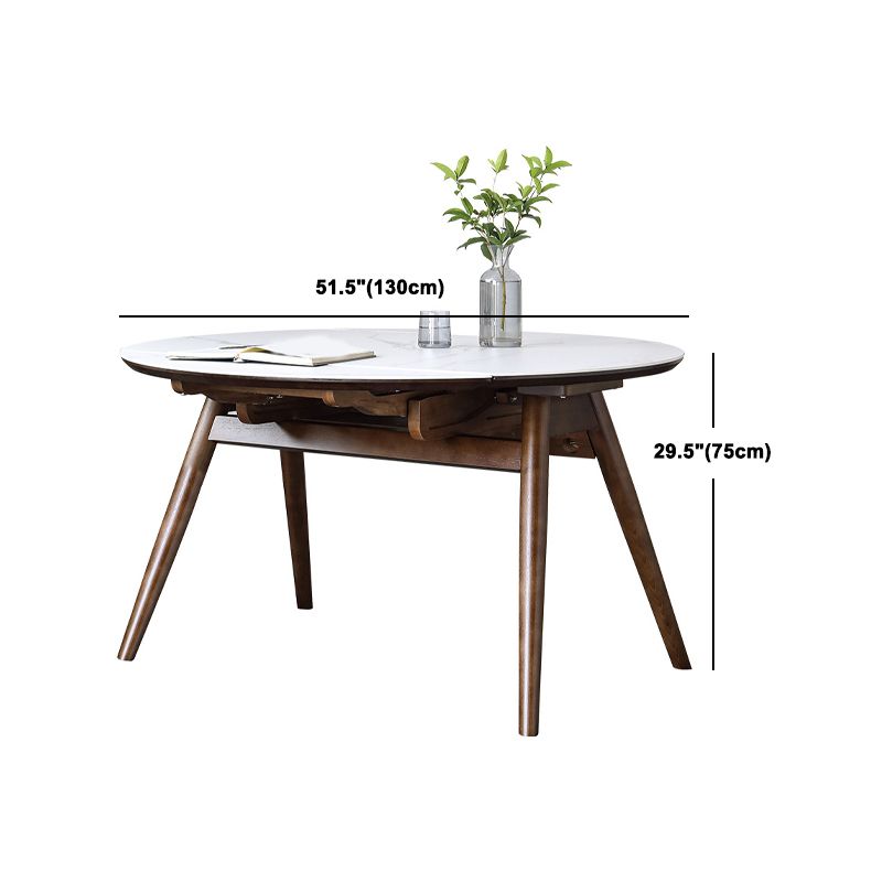 Modern Style Sintered Stone Dining Set Wood 1/2/4/5/7 Pieces Dining Set for Dining Areas