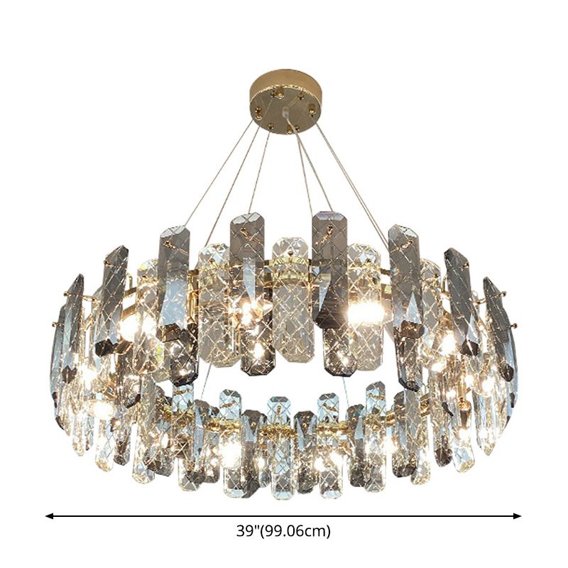 Lampone prismatico a pendente di cristallo a pendente Minimalista Finitura in ottone appesa Light