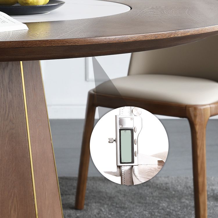 Modern Dining Set 1/4/5/7 Pcs Round Solid Wood Dining Table and Chairs