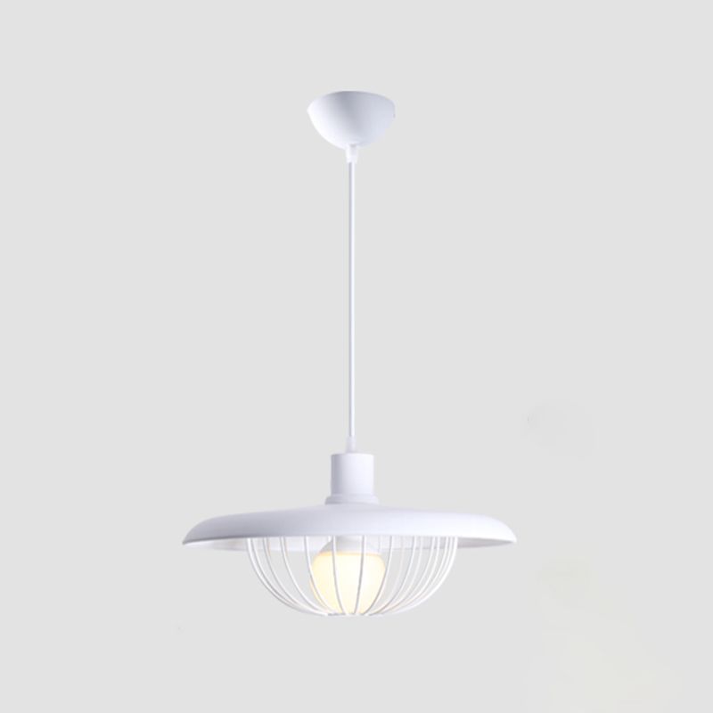 Pot Cover Shape Hanging Lighting Postmodern Style Metal 1 Light Pendant Lamp