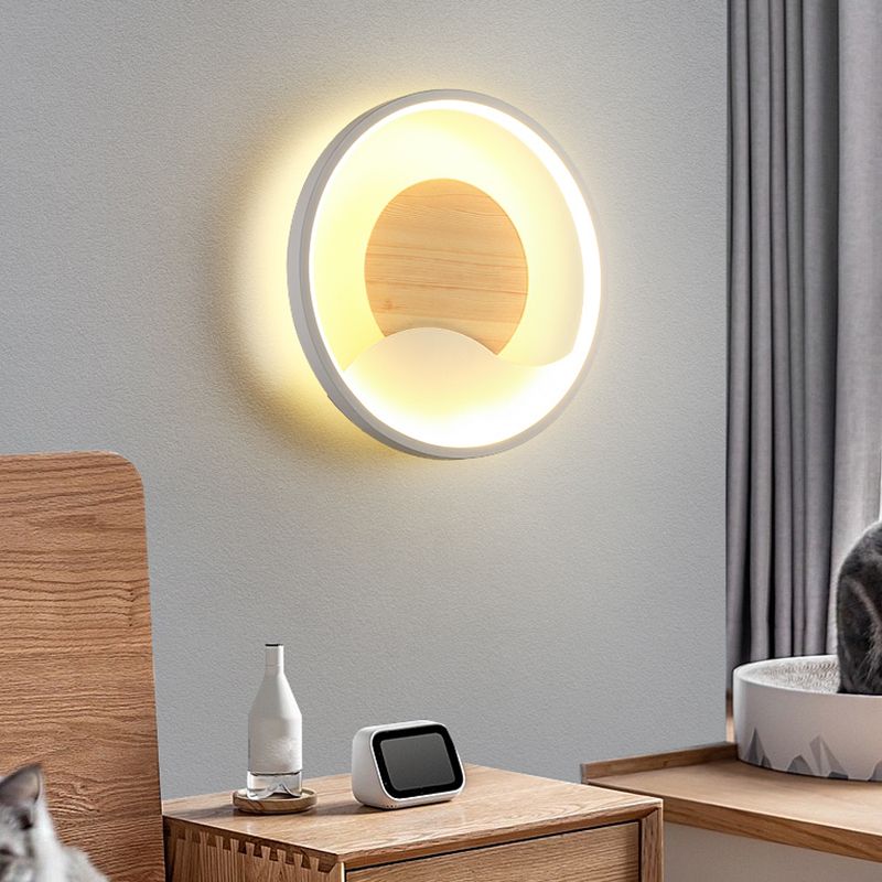 Modern Style Wall Mount Light LED Round Shape with Silica Gel Shade for Bedroom