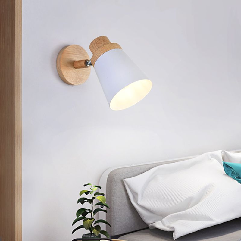 1-Light Tapered Wall Light Sconce Modern Style Metal Wall Mounted Lights