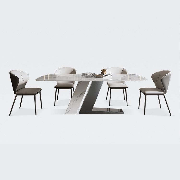 Glam Dining Rectangle Table Dining Sintered Stone Table for Home Use