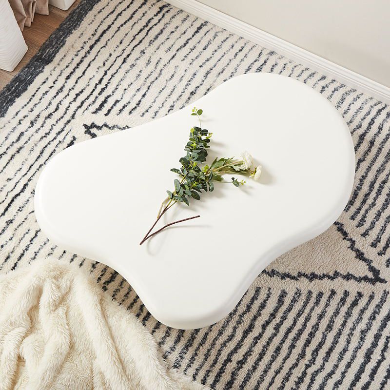 White/black Four Legs Coffee Table Plastic Cocktail Table for Living Room