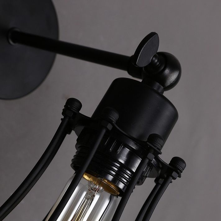 Industrial Iron Wall Lighting Ideas Geometry Shape Wall Sconce Lighting for Living Room