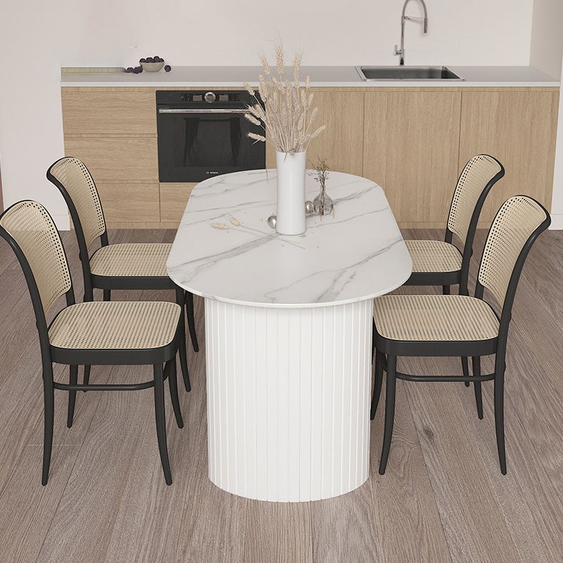 White Dining Table Contemporary Style Dinette Table for Kitchen Home