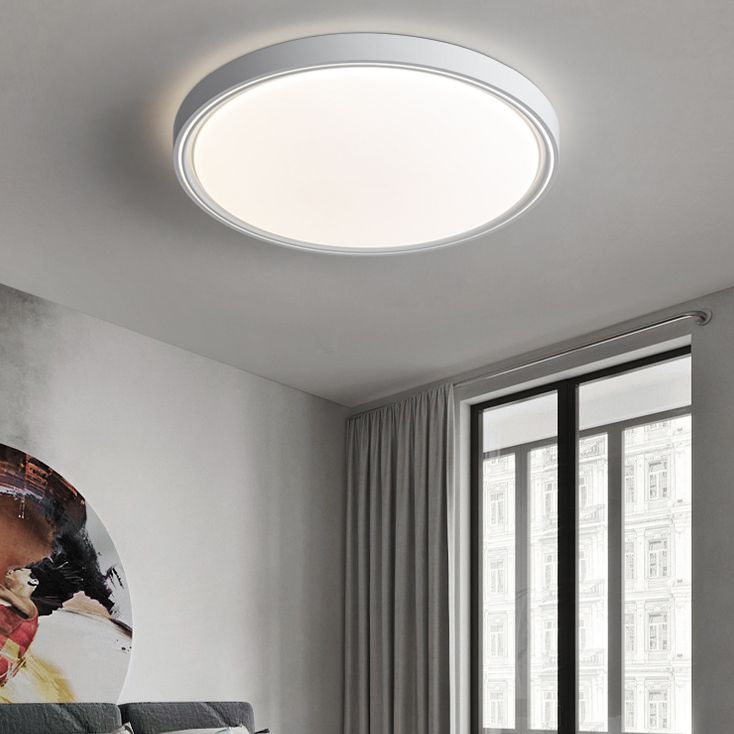 Plafoniera a LED circolare in acrilico in moderna semplicità apparecchio da soffitto in ferro battuto per camera da letto