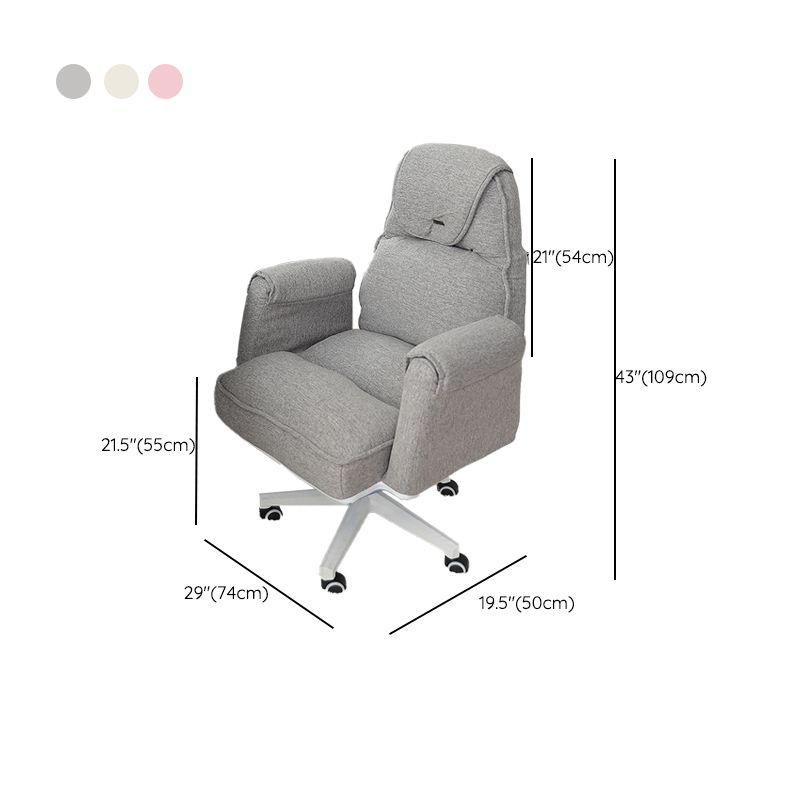 Modern Office Chair Adjustable Seat Height No Distressing Slide Chair with Wheels
