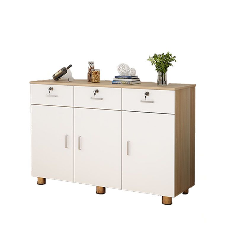 Contemporary Bedroom Engineered Wood Storage Chest Bedroom Chest with Drawers