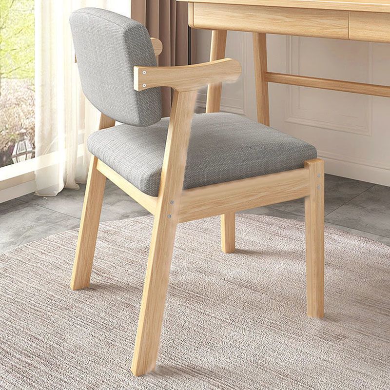 Contemporary Style Chair Armless Open Back Chair with Wood Legs for Home