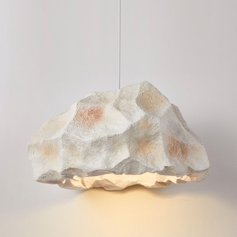 1-Light Rock Suspended Lighting Fixture Modern Pendant Light Kit for Dining Room