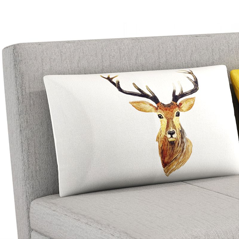 Contemporary 33.46" H Cotton Blend Armless Sleeper Sofa Bed in Beige