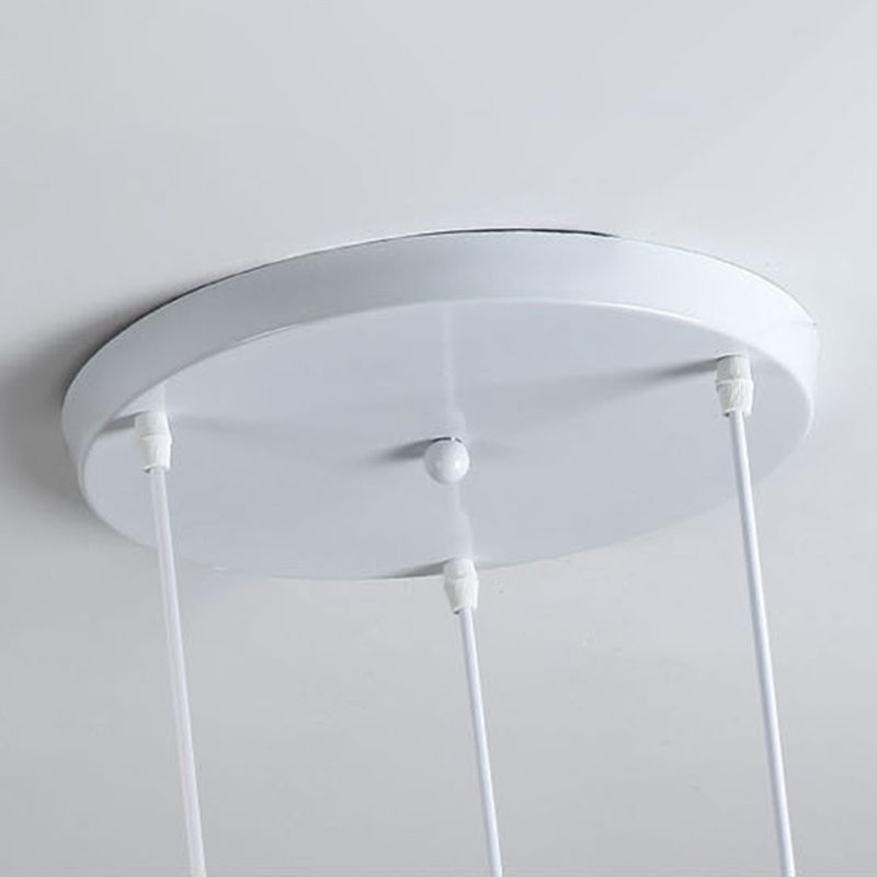 Moderne beknopte macaron hangende lamp houten koepel hanger licht met gelakte ijzeren schaduw