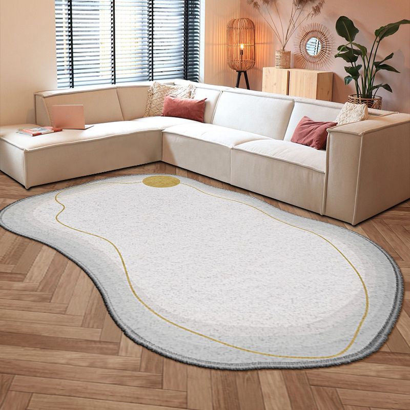 Modern Indoor Rug Novelty Shape Design Area Carpet Polyester Stain Resistant Rug for Living Room