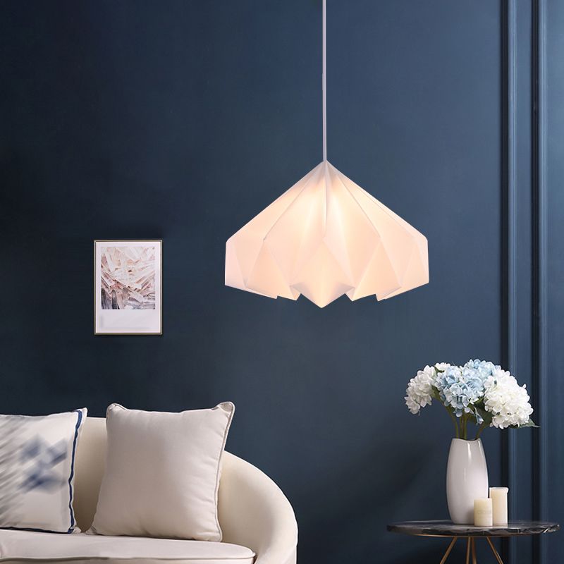 Simplicité Style moderne Hanging Light Geometry Shade Lighting White Lighting For Bedroom