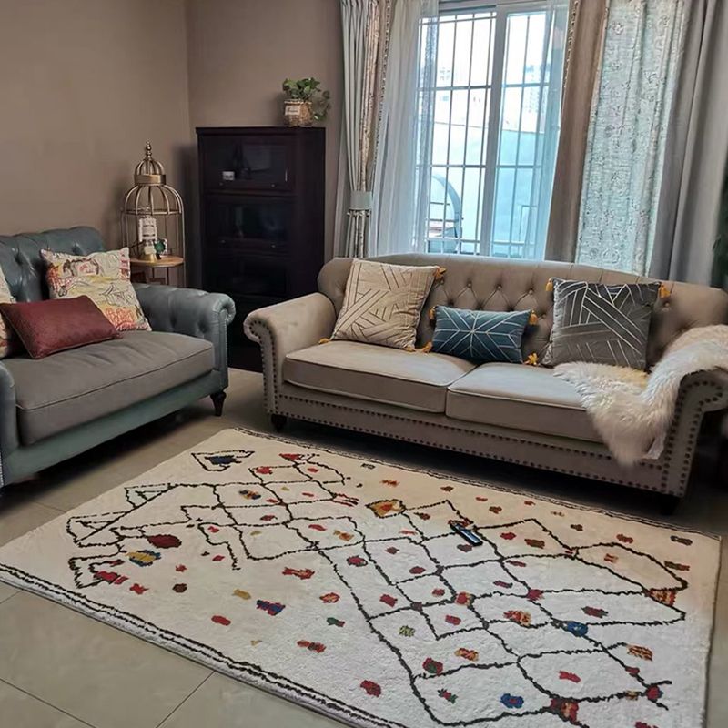 Tappeto geometrico colorato sintetico retrò tappeto anti-slip tappeto per interni per il salotto