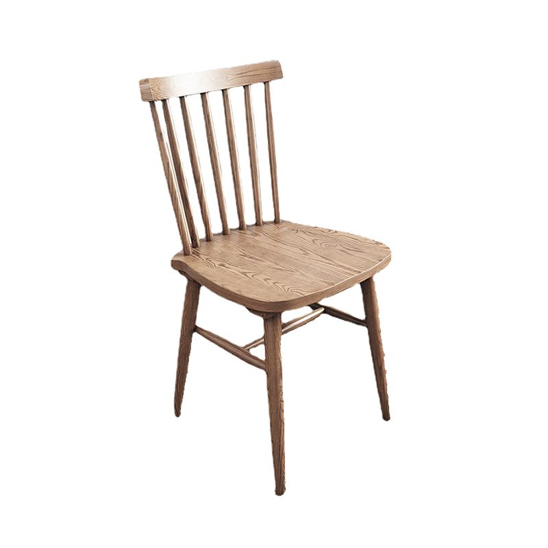 Solid Wood Side Chair Modern Slat Back Dining Chair for Home
