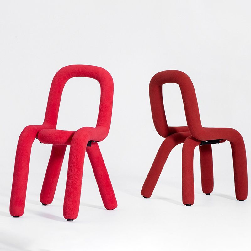Juego de sillas de lino de estilo contemporáneo, cocina, comedor, sillas laterales con respaldo abierto