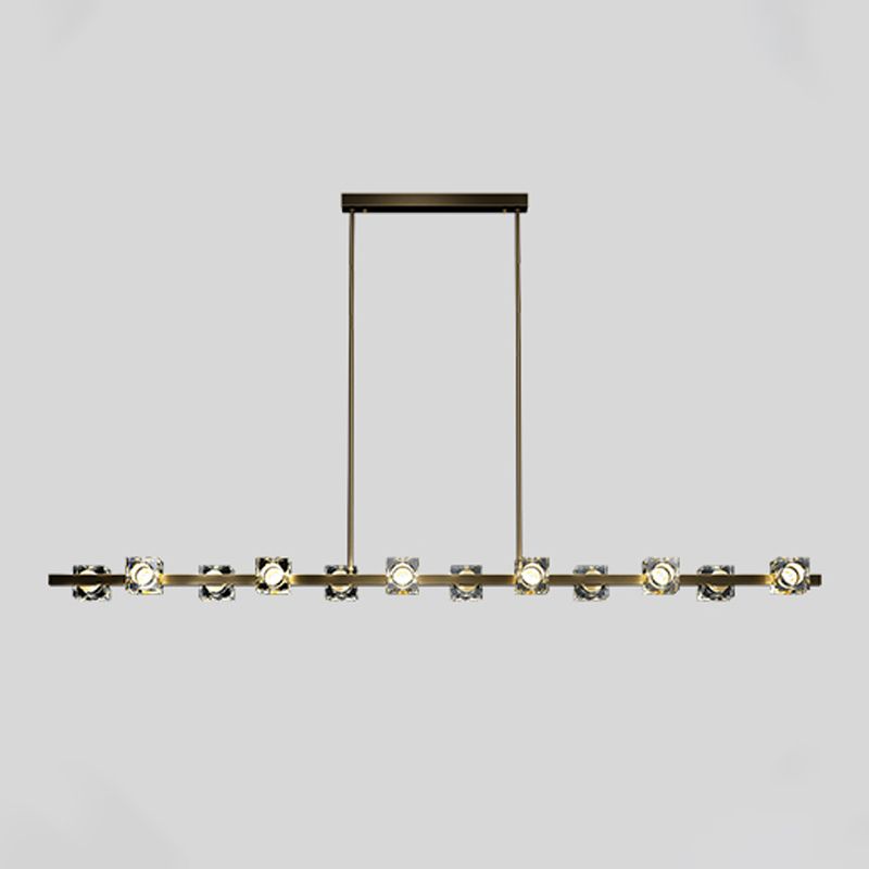 Pendante île en forme d'île d'île contemporaine en forme de cube pour la cuisine