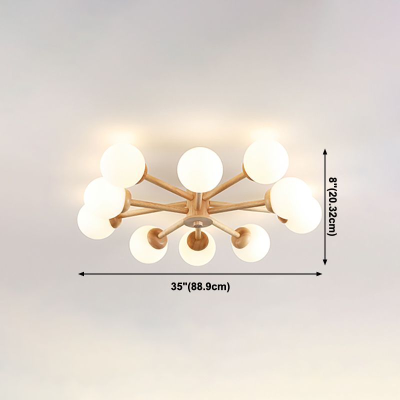 Spoetnik-plafondlamp Glazen kap Inbouwlamp voor kledingwinkel