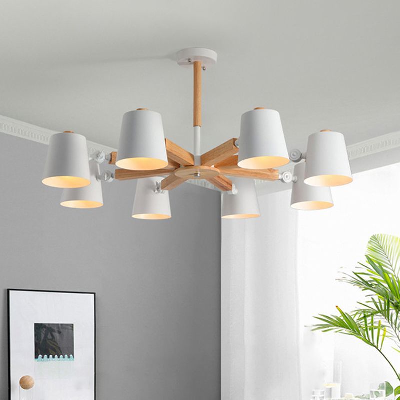 Conische kroonluchterlamp Moderne metalen hanglamp voor woonkamer