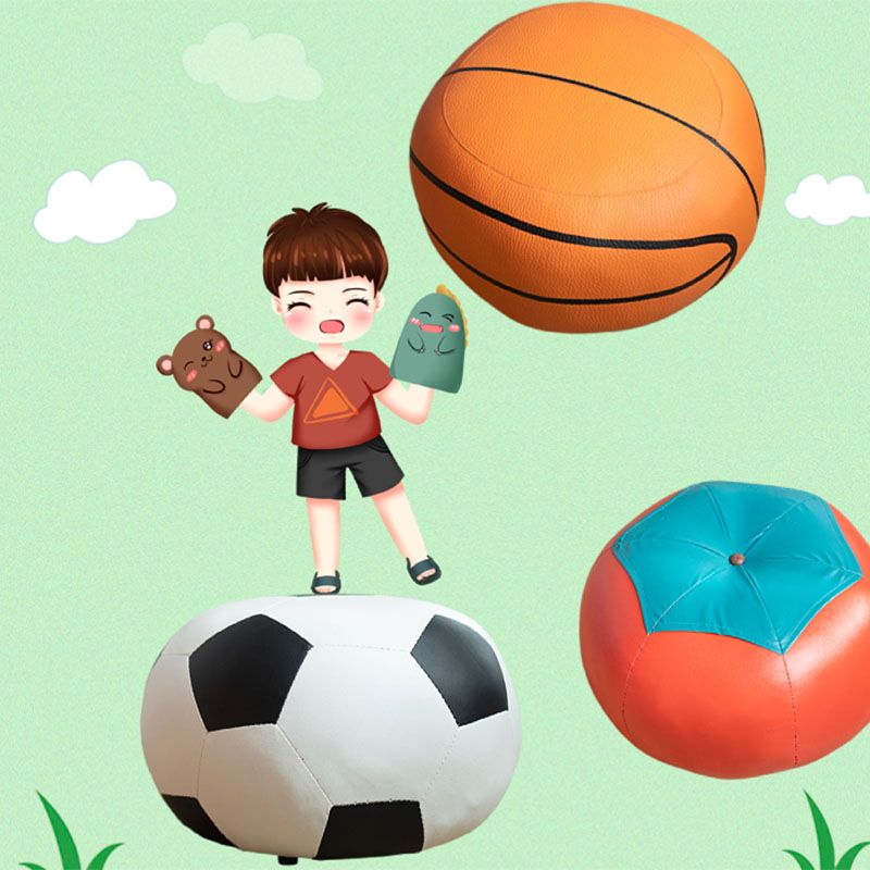 Leather Standard Stool Modern Style Simple Unique Shape Footstool