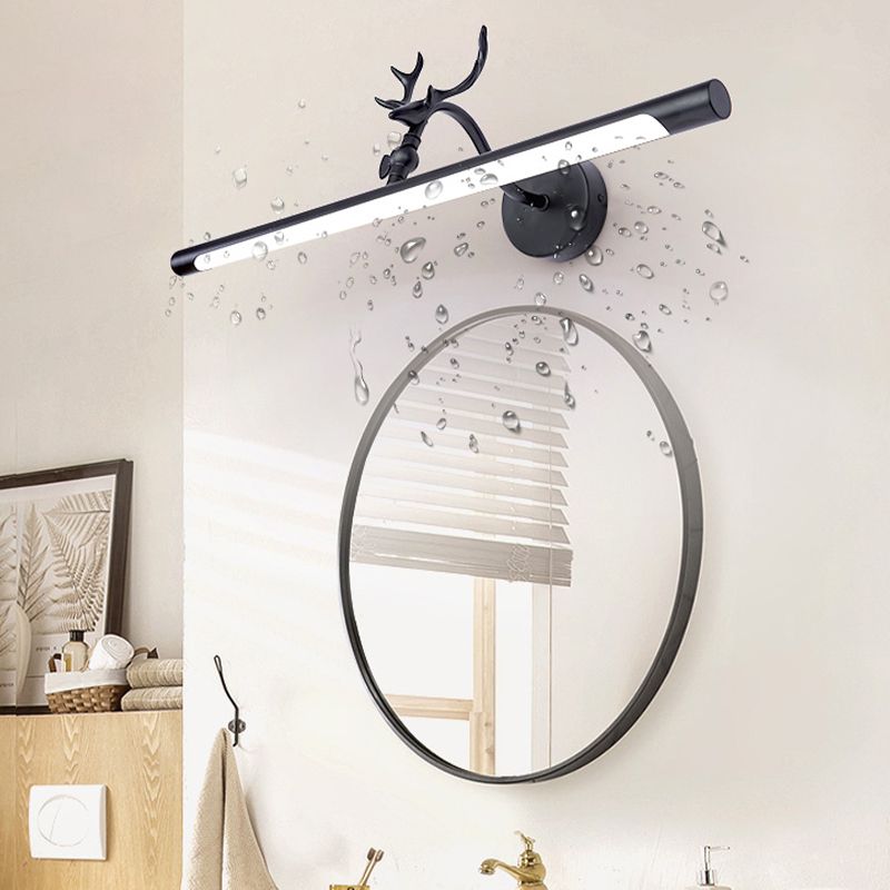 Illuminazione da parete a forma lineare in stile moderno in metallo1 lampada con applione leggera per bagno