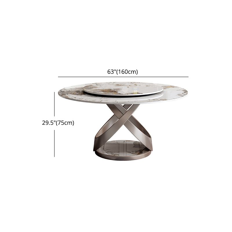 Modern 1/4/5 Pieces Dining Set Round Sintered Stone Dining Table for Dining Room