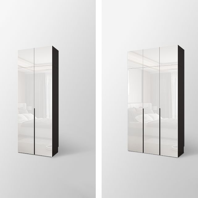 Contemporary Style Wood Wardrobe White Colour Wardrobe Closet with 1 Drawer