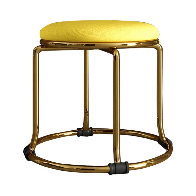 Fabric Standard Stool Modern Style Simple Household Round Stool