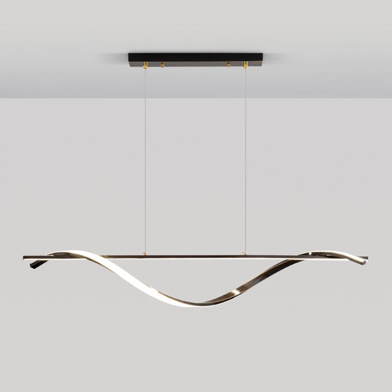 2-Light Geometric Island Lighting Modern Metal Island Pendant Lights