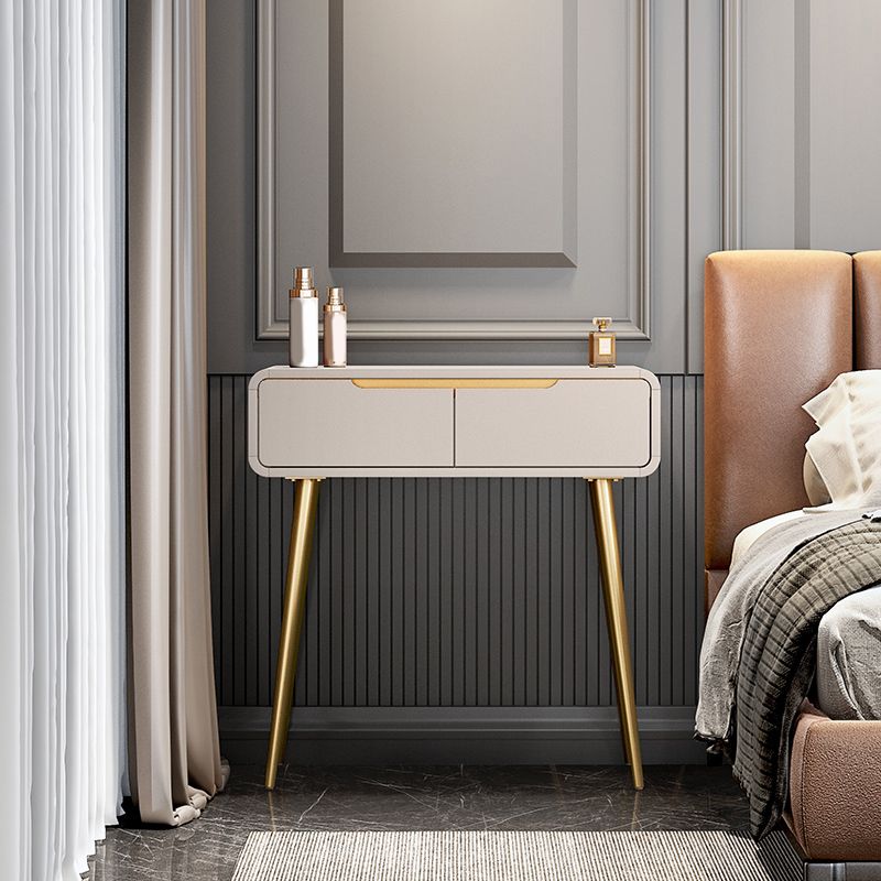 Glam Make-up Vanity with Drawer in Grey/white/pink for Bedroom