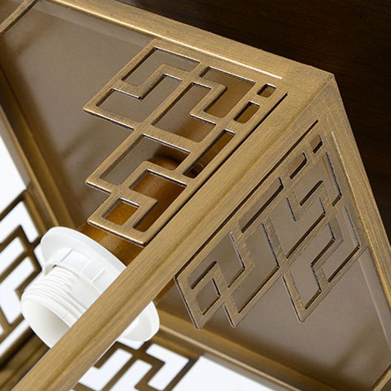 Fabric Close to Ceiling Lighting Rectangle Traditional Ceiling Flush Mount Light