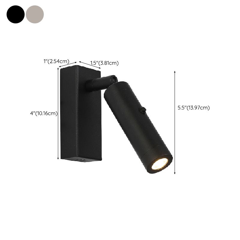 Modernism Single Nickel/Black Wall Mounted Sconce Metal Wall Light for Foyer