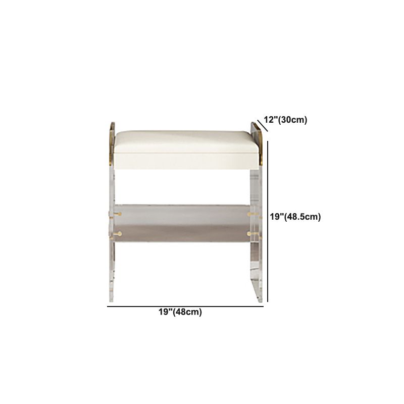 Glam Slate Top Dressing Table Stool Set Solid Wood Makeup Counter