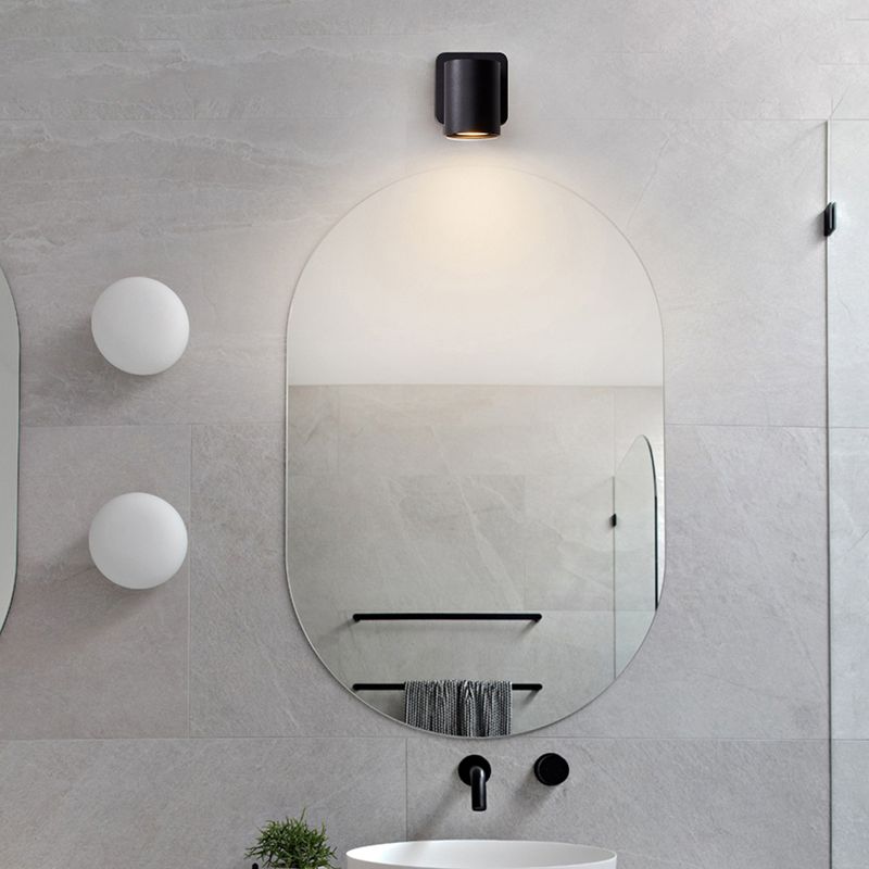 Modern Simple Led Wall Light Cylindrical Aluminium Rotatable Wall Lamp for Living Room