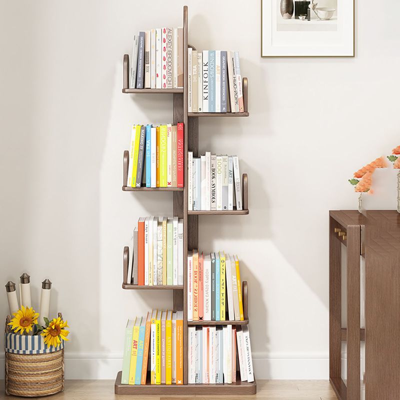 Modern Open Back Standard Book Shelf Wooden Bookcase for Study Room