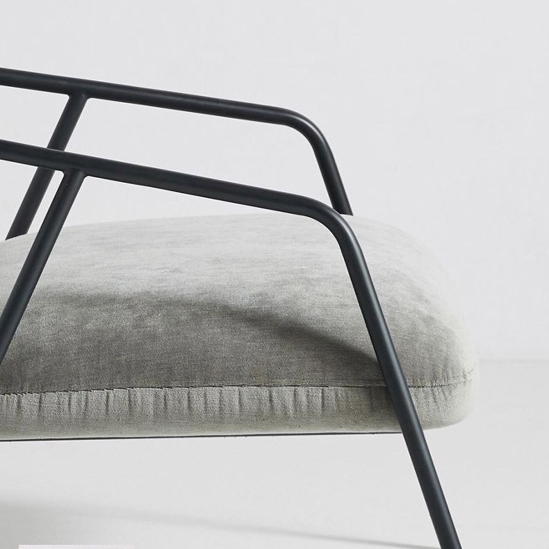 Silla interior contemporánea del brazo del metal Silla trasera abierta de la tela mate