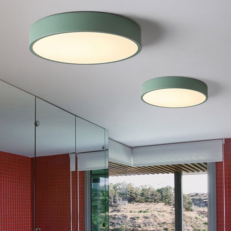 Plafonnier LED rond Simple et nordique, éclairage encastré pour chambre à coucher