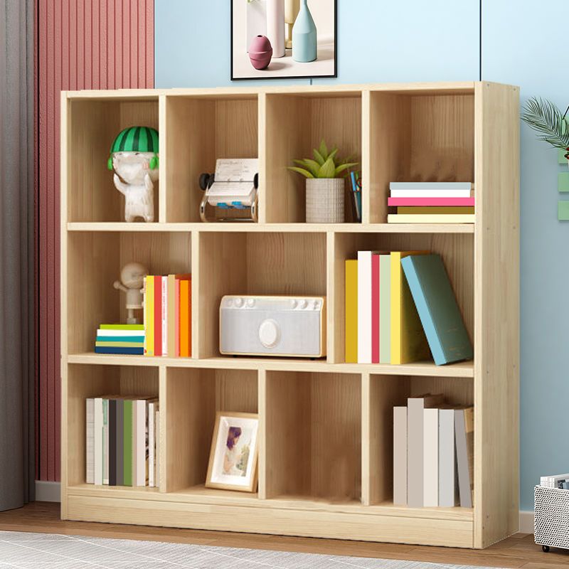 Wood Bookshelf Matte Finish Contemporary Style Bookcase for Home Office