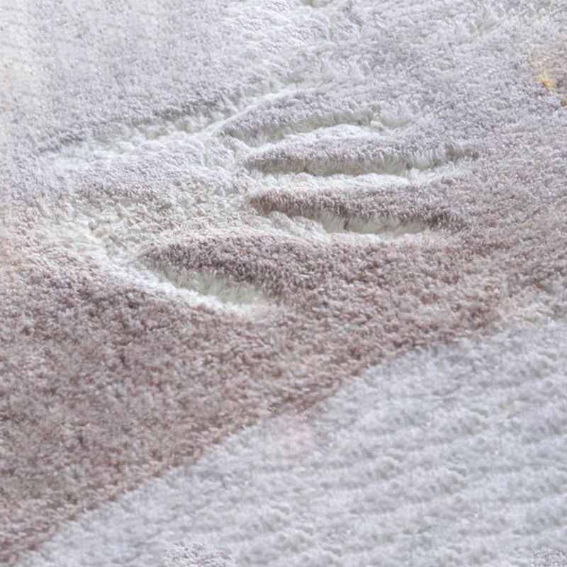 Contemporary Round Carpet Abstract Pattern Rug Stain Resistant Area Rug for Living Room