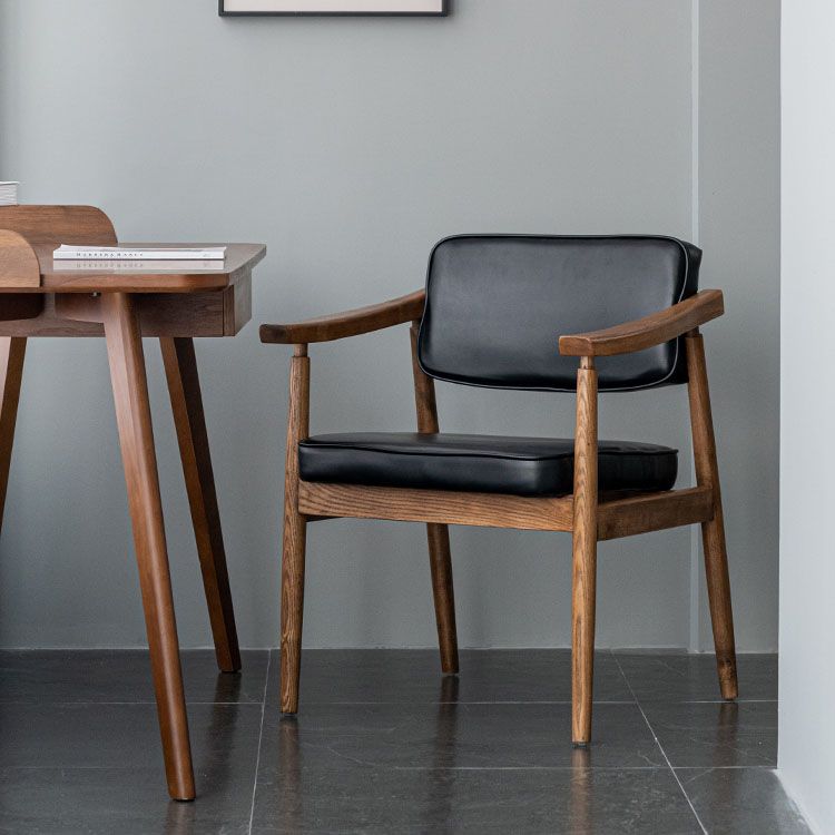 Chaises de salle à manger de style traditionnel, chaises d'appoint avec bras de cuisine et pieds en bois