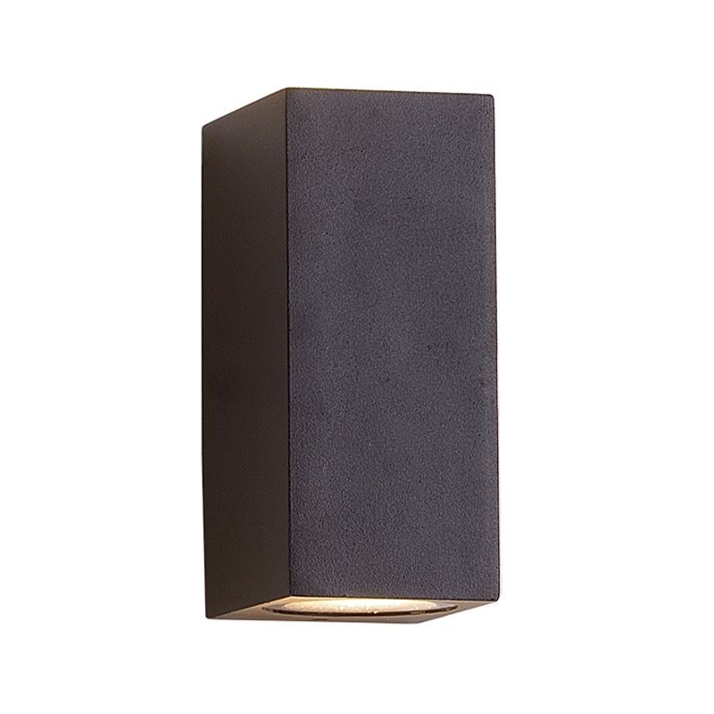 Contemporary Aluminum Wall Light Geometric Wall Washer in Black for Outdoors