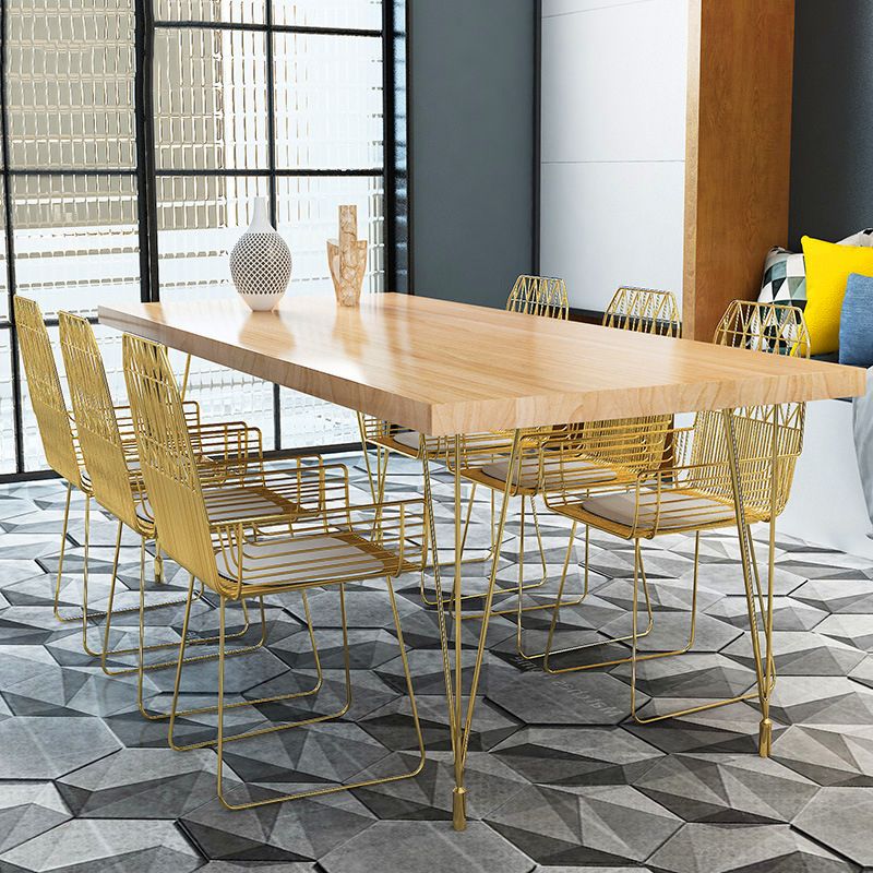 Metal Dining Table Set for Kitchen 1/5/7 Pieces Modern Dinette Set